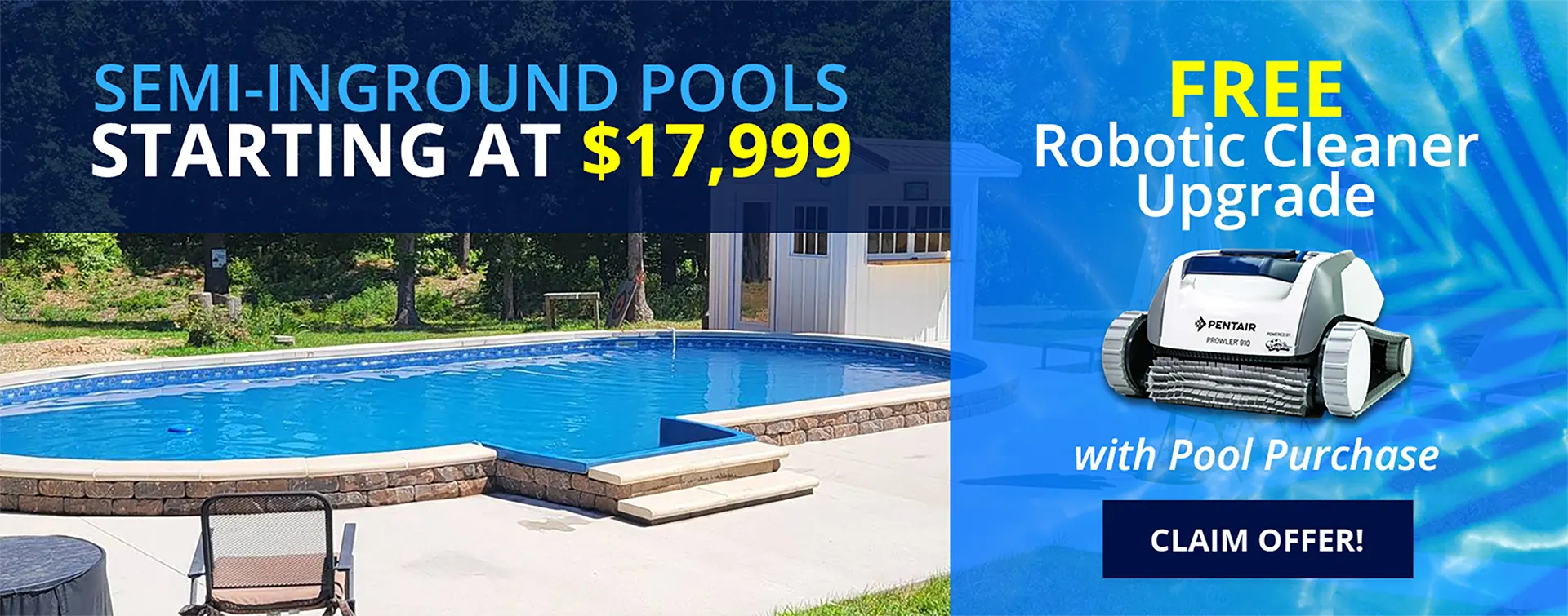 A Semi-Inground Pools Starting at $17,999