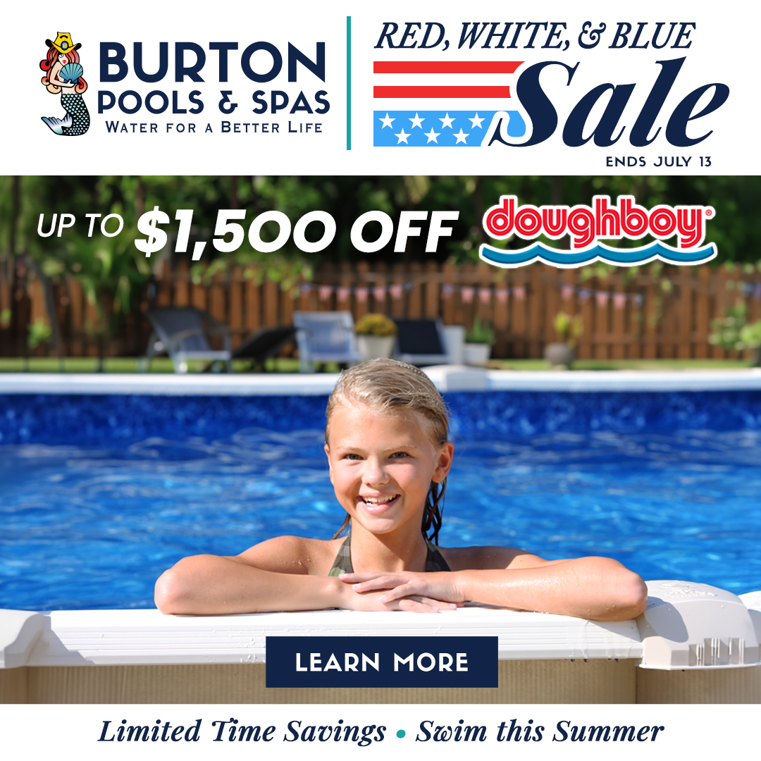 Burton Pools (Red White & Blue Sale - Doughboy Pools) FB - INSTA AD SQUARE