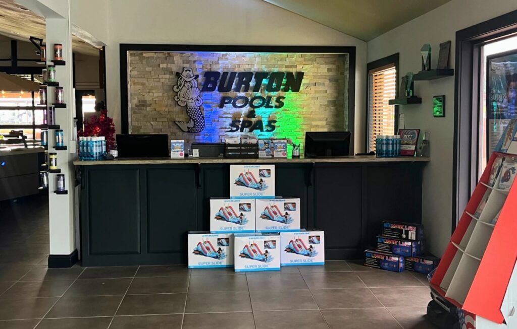 Burton Pools & Spas showroom. Your Burton pool builder will listen to your needs and design a pool around the way you want to live.
